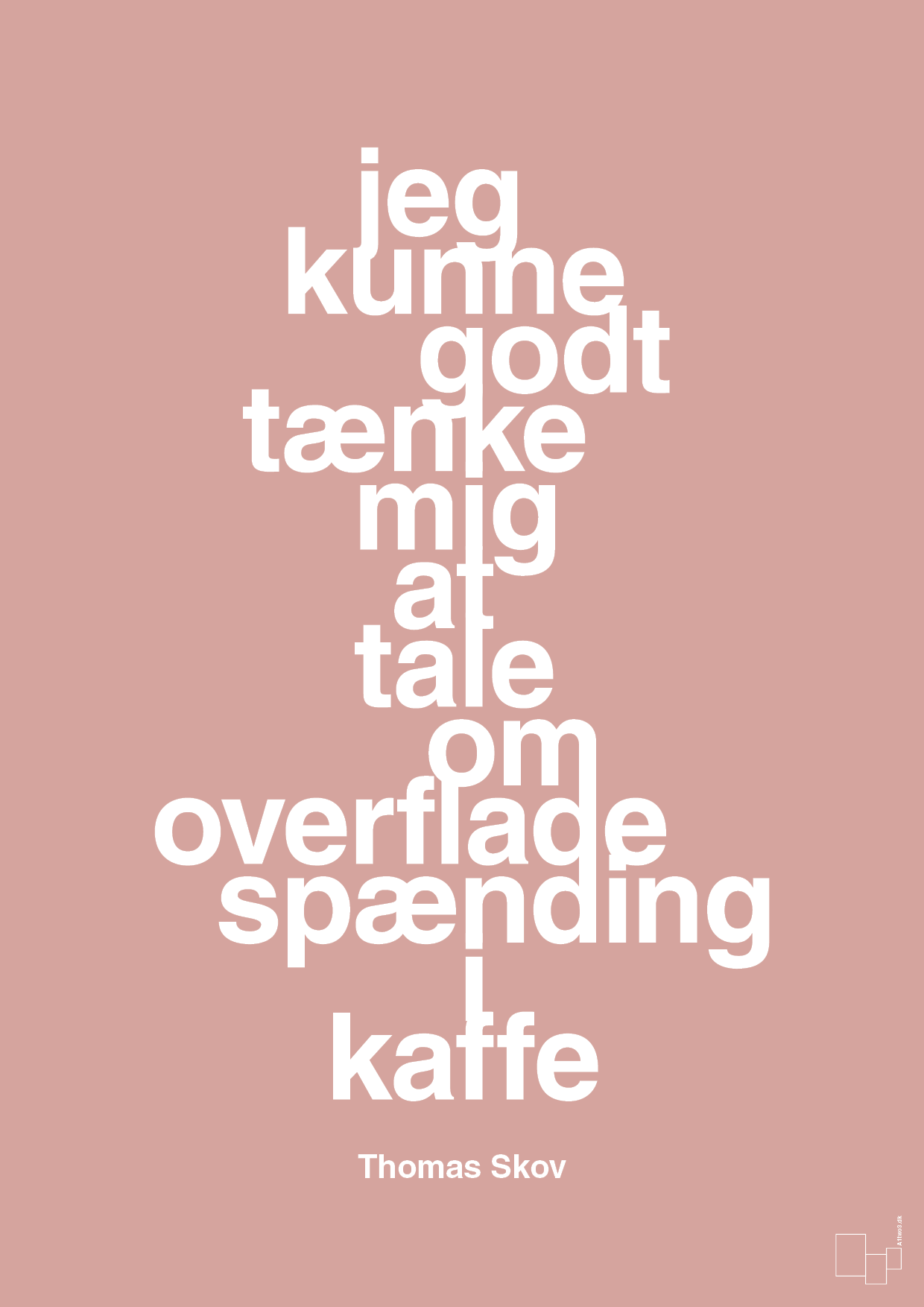 plakat: jeg kunne godt tænke mig at tale om overfladespænding i kaffe - bubble shell-Radio & TV-A1two3