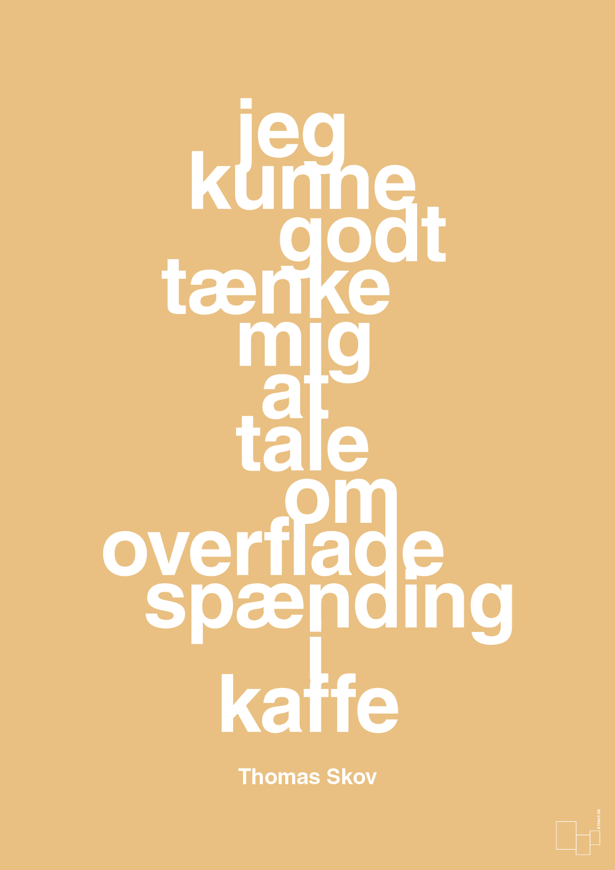 plakat: jeg kunne godt tænke mig at tale om overfladespænding i kaffe - charismatic-Radio & TV-A1two3