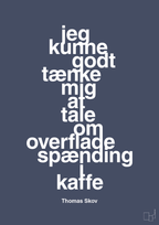 Jeg kunne godt tænke mig at tale om overfladespænding i kaffe - petrol-Radio & TV-A1two3