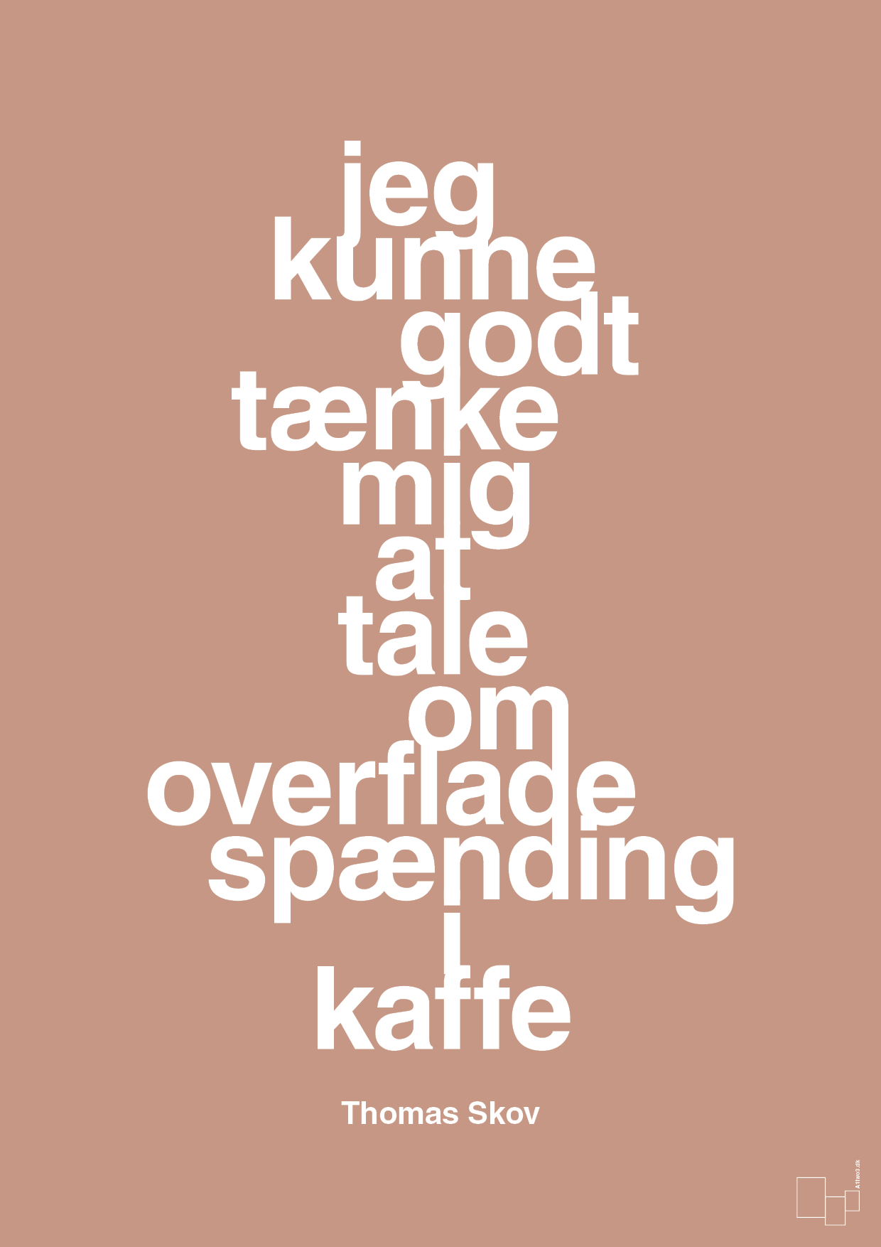 plakat: jeg kunne godt tænke mig at tale om overfladespænding i kaffe - powder-Radio & TV-A1two3