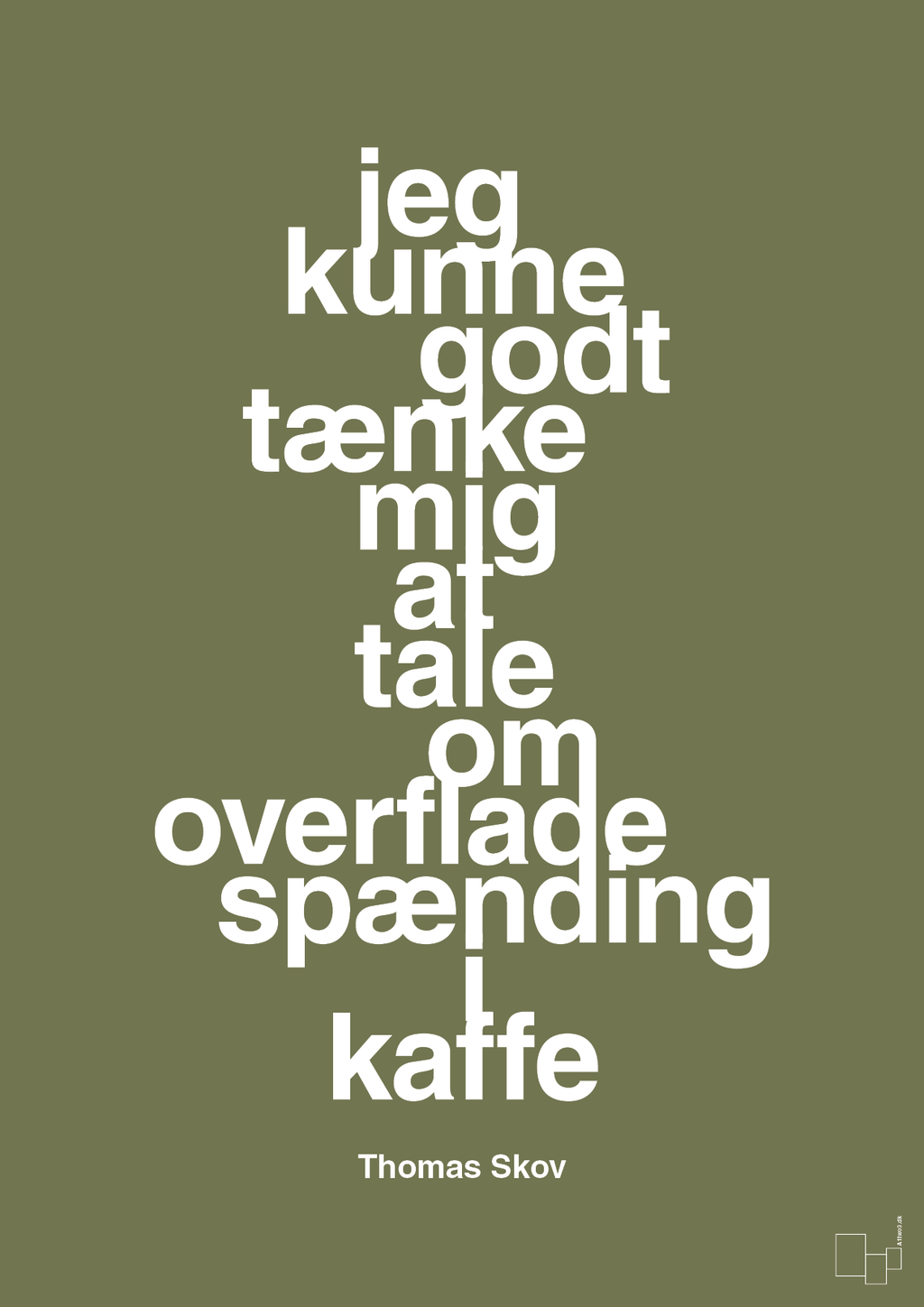 plakat: jeg kunne godt tænke mig at tale om overfladespænding i kaffe - secret meadow-Radio & TV-A1two3
