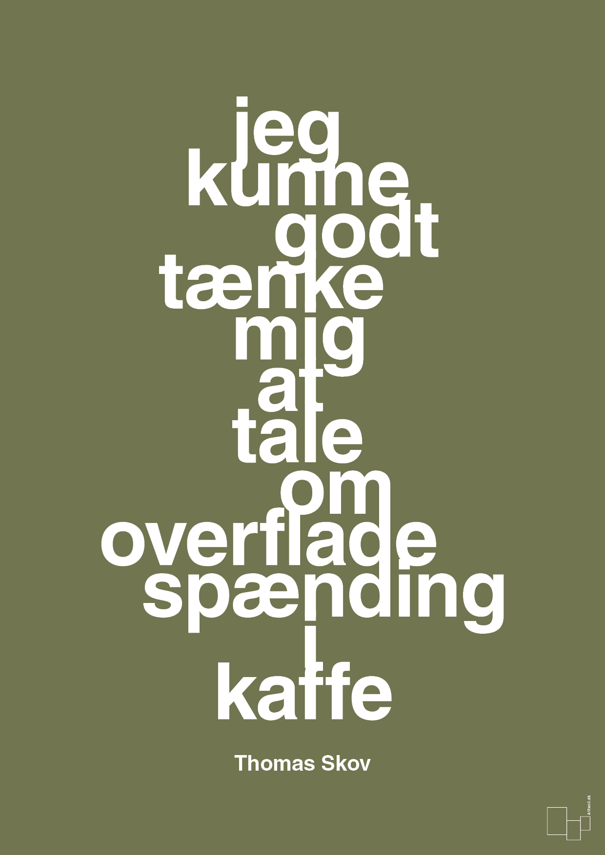 plakat: jeg kunne godt tænke mig at tale om overfladespænding i kaffe - secret meadow-Radio & TV-A1two3