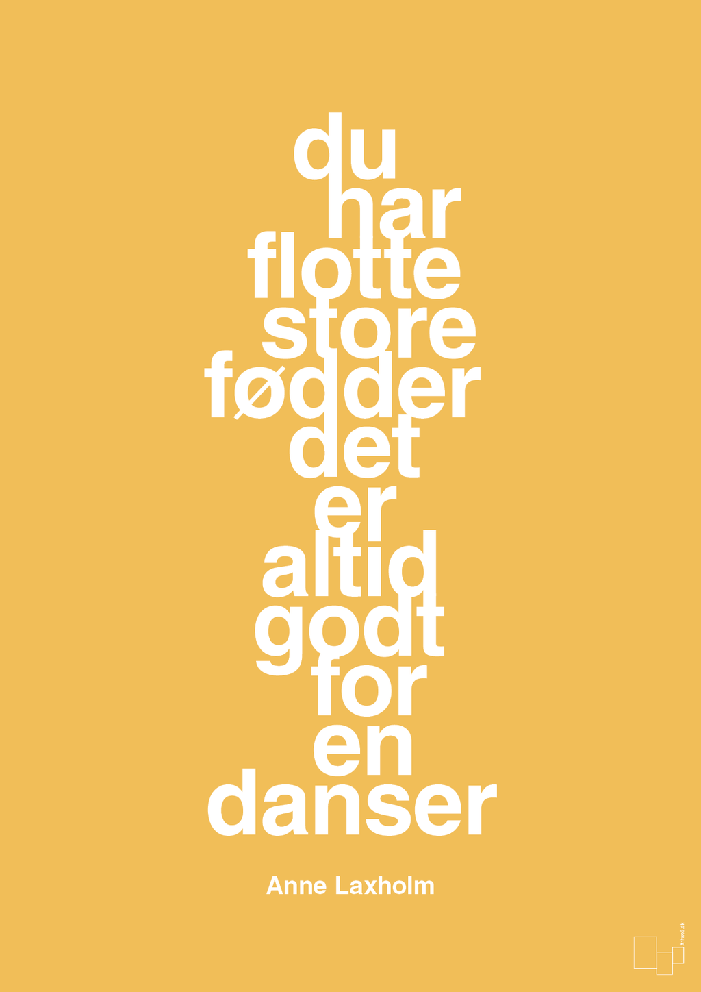 plakat: du har flotte store fødder det er altid godt for en danser - honeycomb-Dans-A1two3