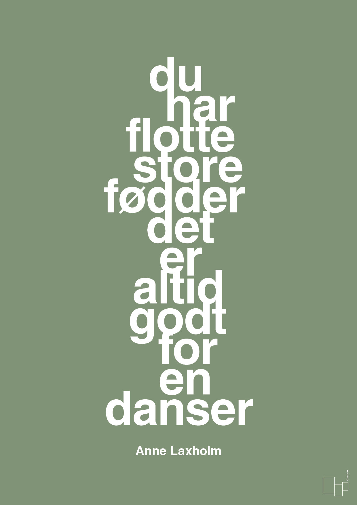 plakat: du har flotte store fødder det er altid godt for en danser - jade-Dans-A1two3