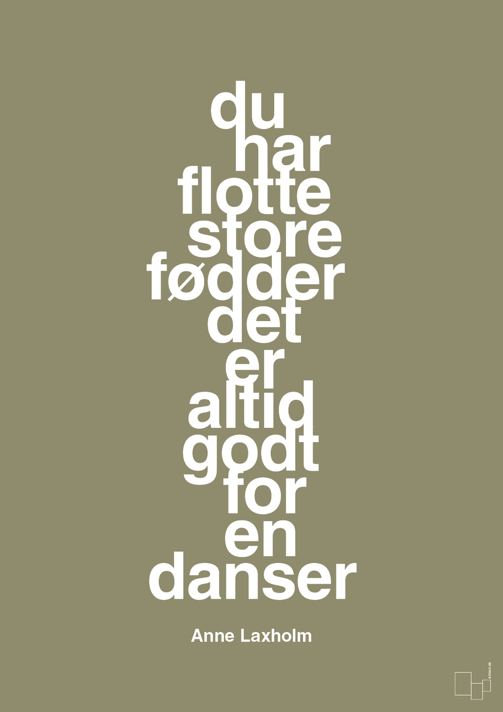 plakat: du har flotte store fødder det er altid godt for en danser - misty forrest-Dans-A1two3