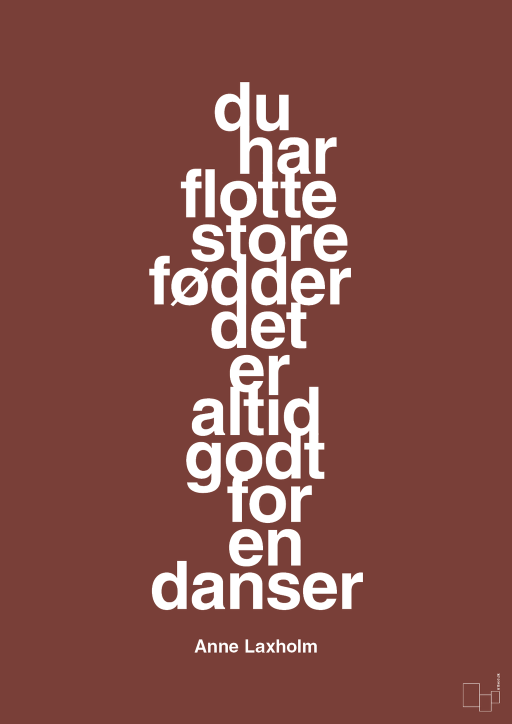 plakat: du har flotte store fødder det er altid godt for en danser - red pepper-Dans-A1two3