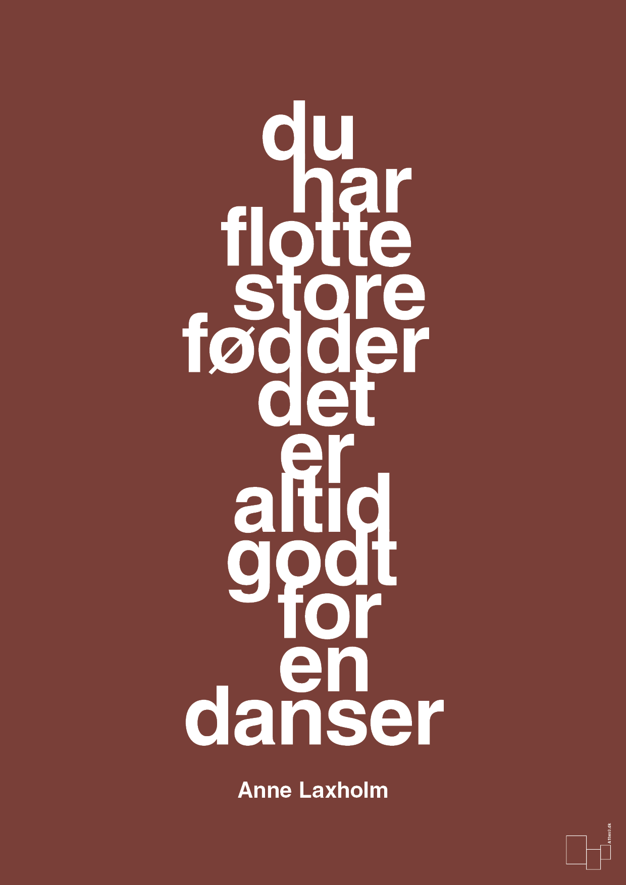 plakat: du har flotte store fødder det er altid godt for en danser - red pepper-Dans-A1two3