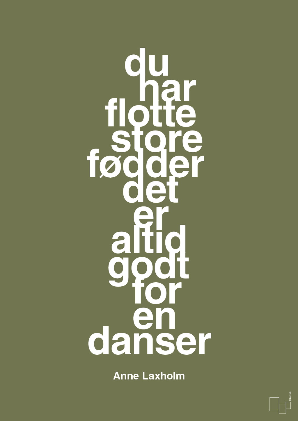 plakat: du har flotte store fødder det er altid godt for en danser - secret meadow-Dans-A1two3