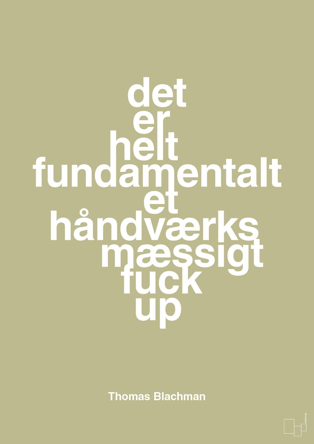 plakat: det er helt fundamentalt et håndværksmæssigt fuck up - back to nature-Musiker-A1two3