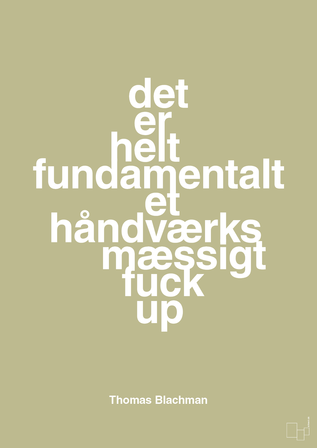 plakat: det er helt fundamentalt et håndværksmæssigt fuck up - back to nature-Musiker-A1two3