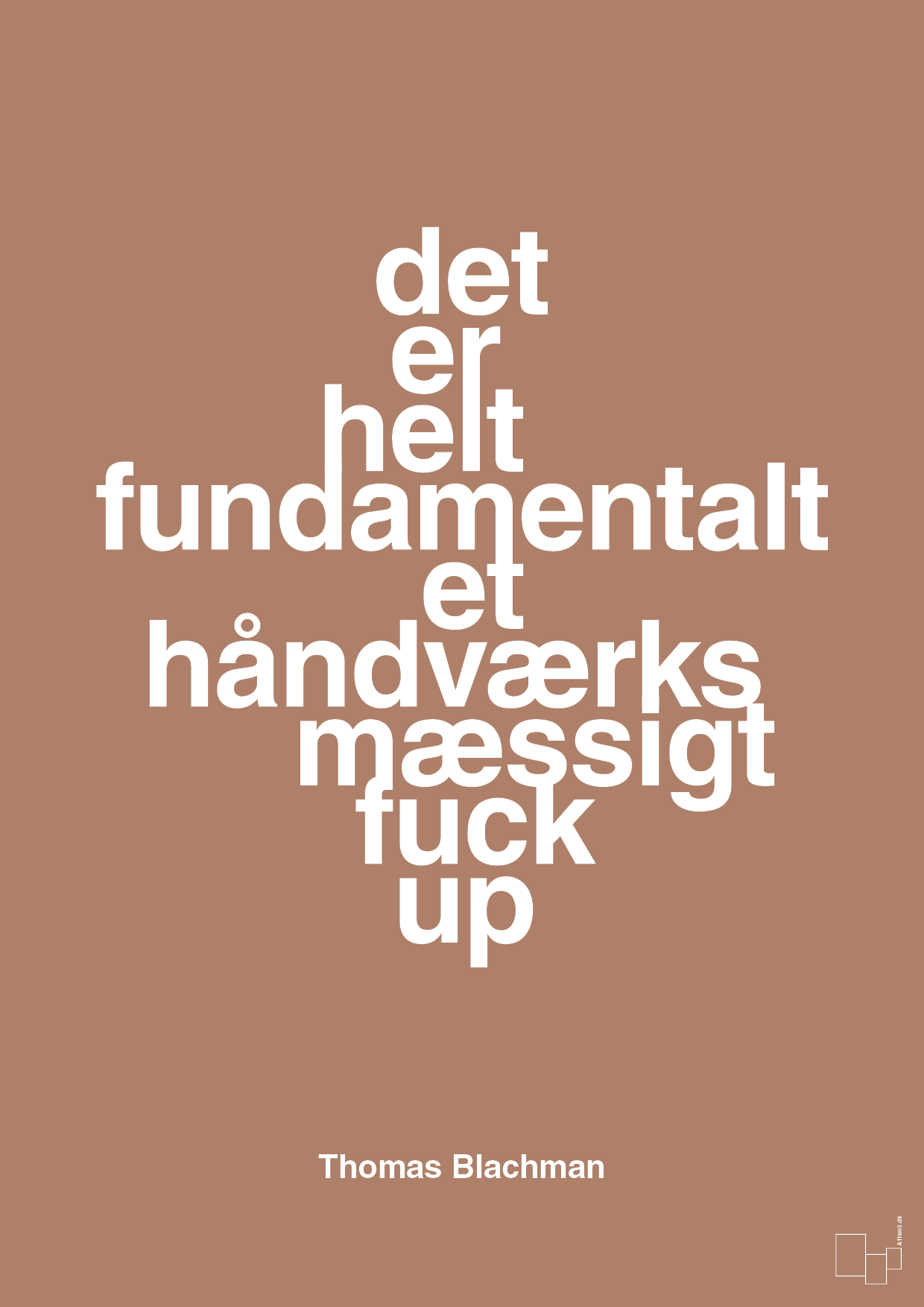 plakat: det er helt fundamentalt et håndværksmæssigt fuck up - cider spice-Musiker-A1two3