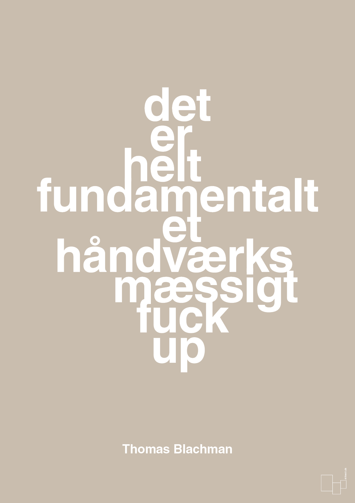 plakat: det er helt fundamentalt et håndværksmæssigt fuck up - creamy mushroom-Musiker-A1two3