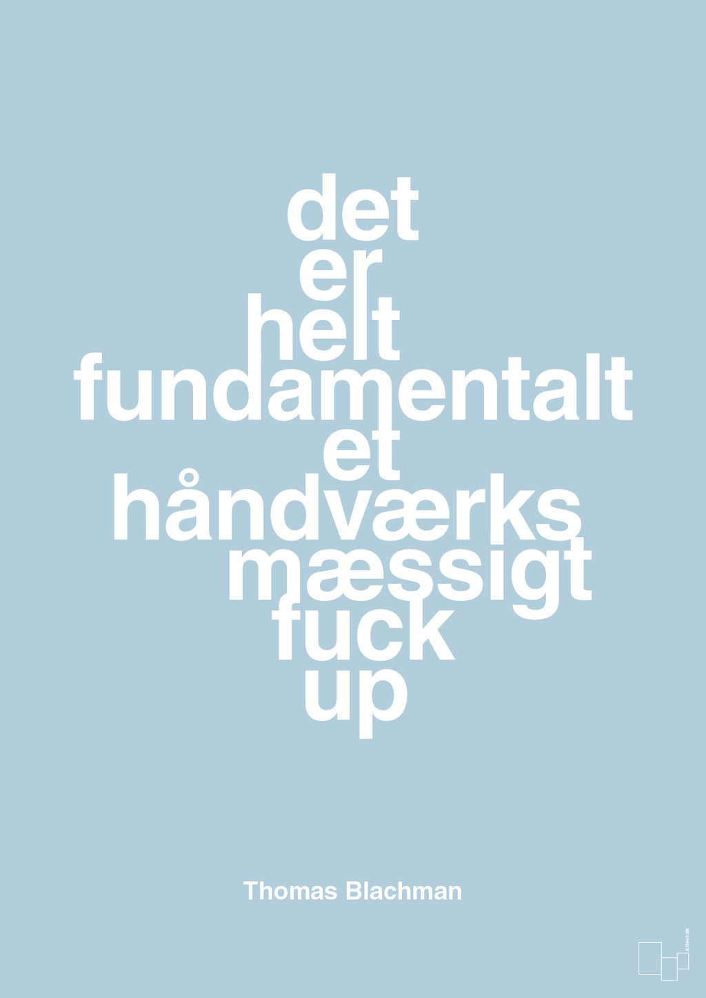 plakat: det er helt fundamentalt et håndværksmæssigt fuck up - heavenly blue-Musiker-A1two3