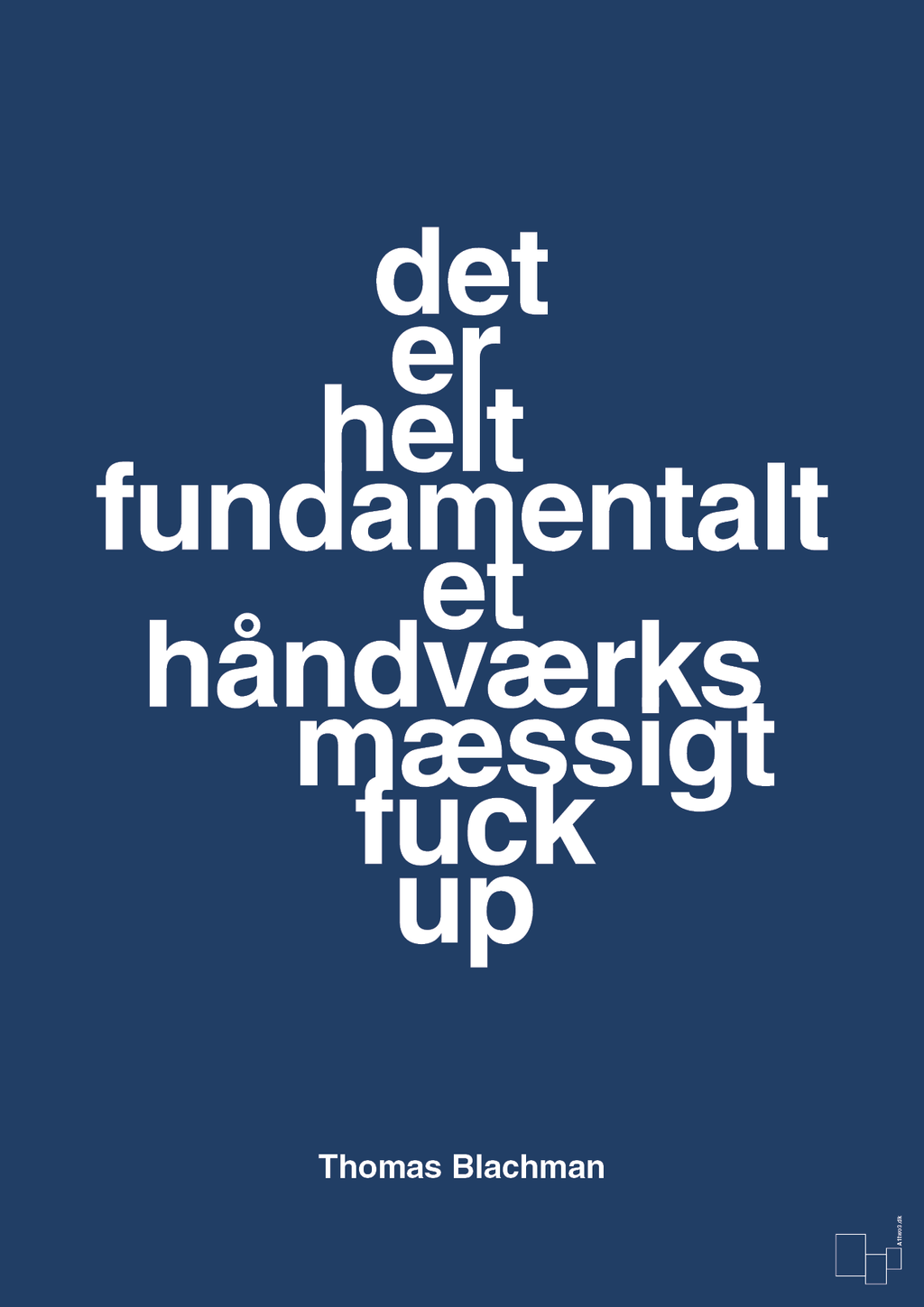 plakat: det er helt fundamentalt et håndværksmæssigt fuck up - lapis blue-Musiker-A1two3