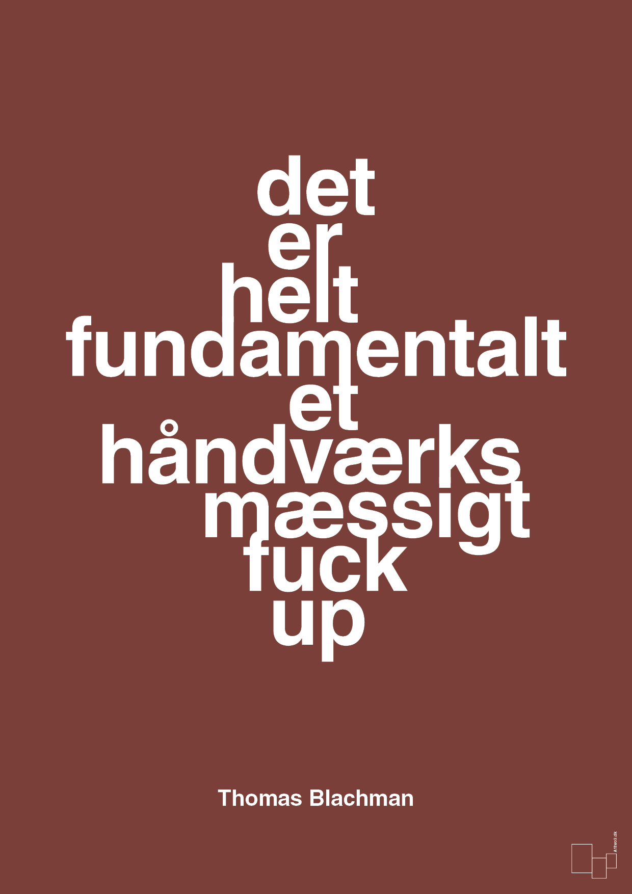 plakat: det er helt fundamentalt et håndværksmæssigt fuck up - red pepper-Musiker-A1two3