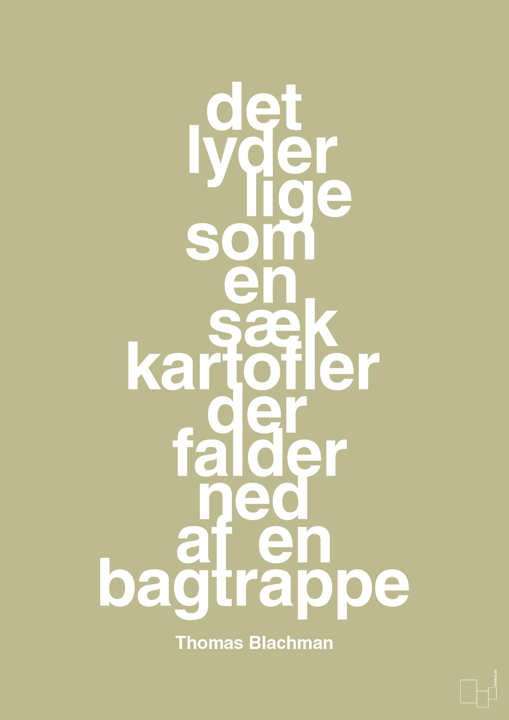plakat: det lyder lige som en sæk kartofler der falder ned af en bagtrappe - back to nature-Musiker-A1two3