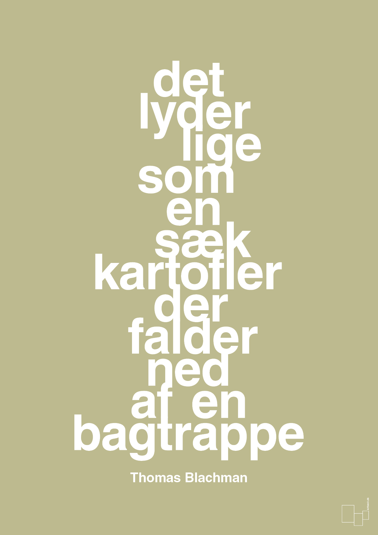 plakat: det lyder lige som en sæk kartofler der falder ned af en bagtrappe - back to nature-Musiker-A1two3