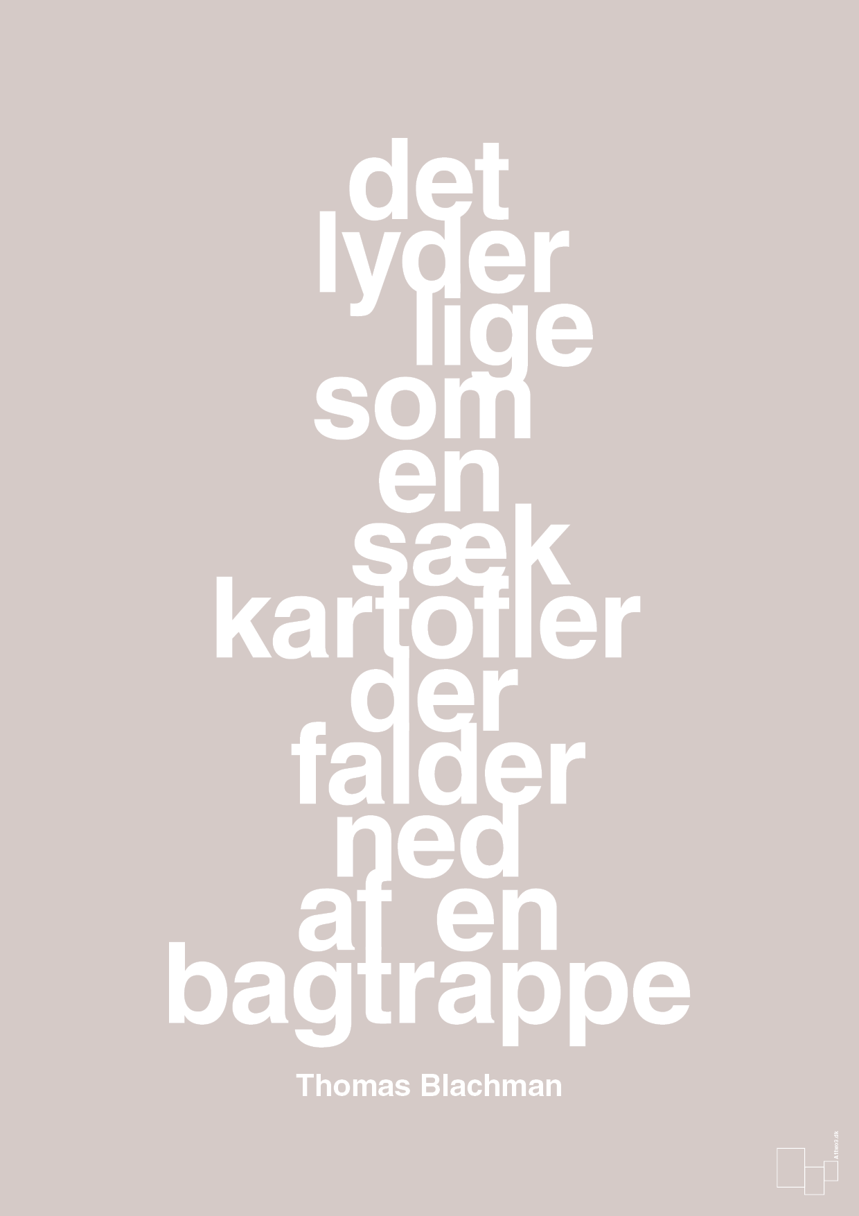 plakat: det lyder lige som en sæk kartofler der falder ned af en bagtrappe - broken beige-Musiker-A1two3