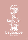 plakat: det lyder lige som en sæk kartofler der falder ned af en bagtrappe - bubble shell-Musiker-A1two3