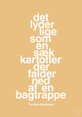plakat: det lyder lige som en sæk kartofler der falder ned af en bagtrappe - charismatic-Musiker-A1two3