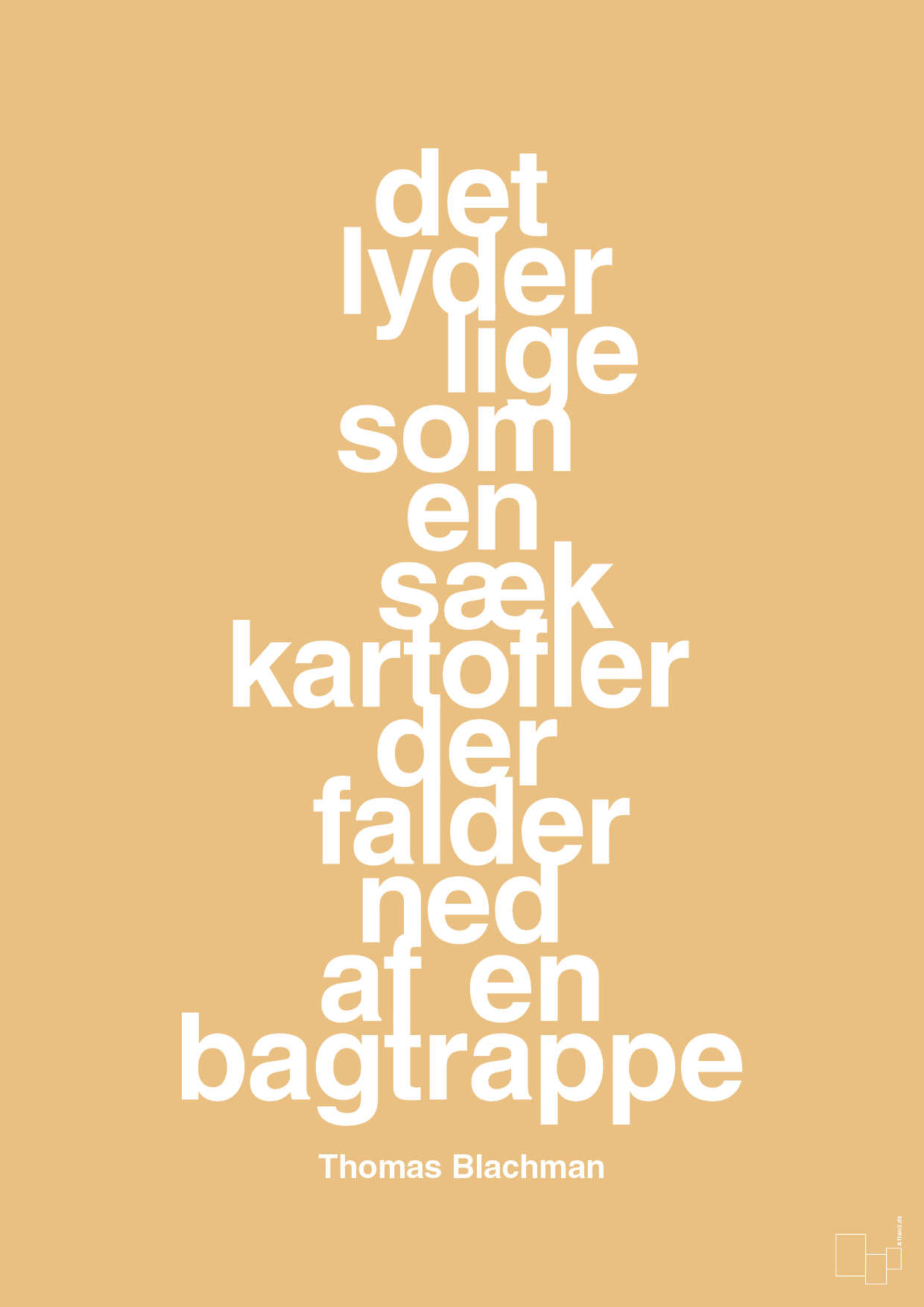 plakat: det lyder lige som en sæk kartofler der falder ned af en bagtrappe - charismatic-Musiker-A1two3