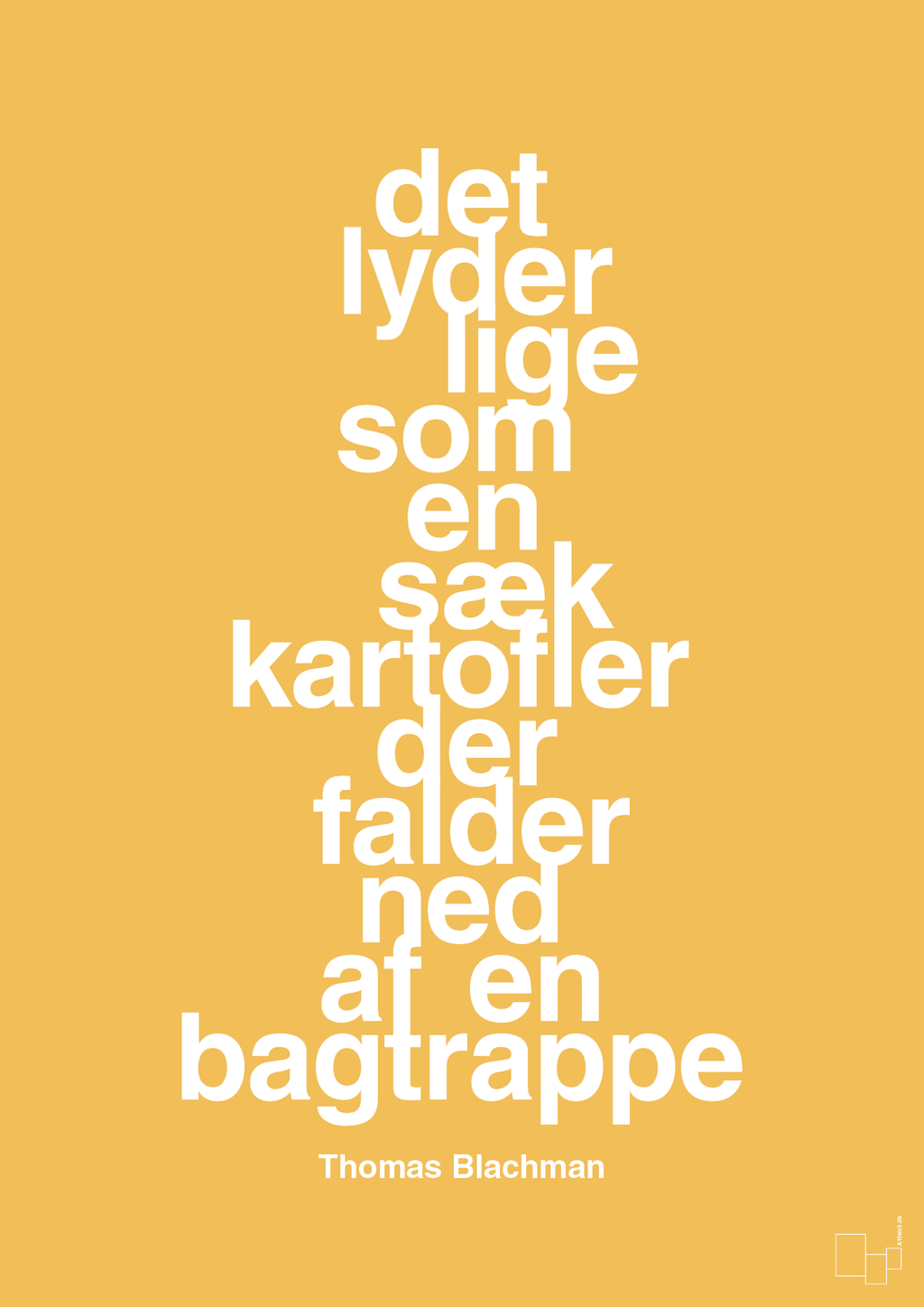 plakat: det lyder lige som en sæk kartofler der falder ned af en bagtrappe - honeycomb-Musiker-A1two3