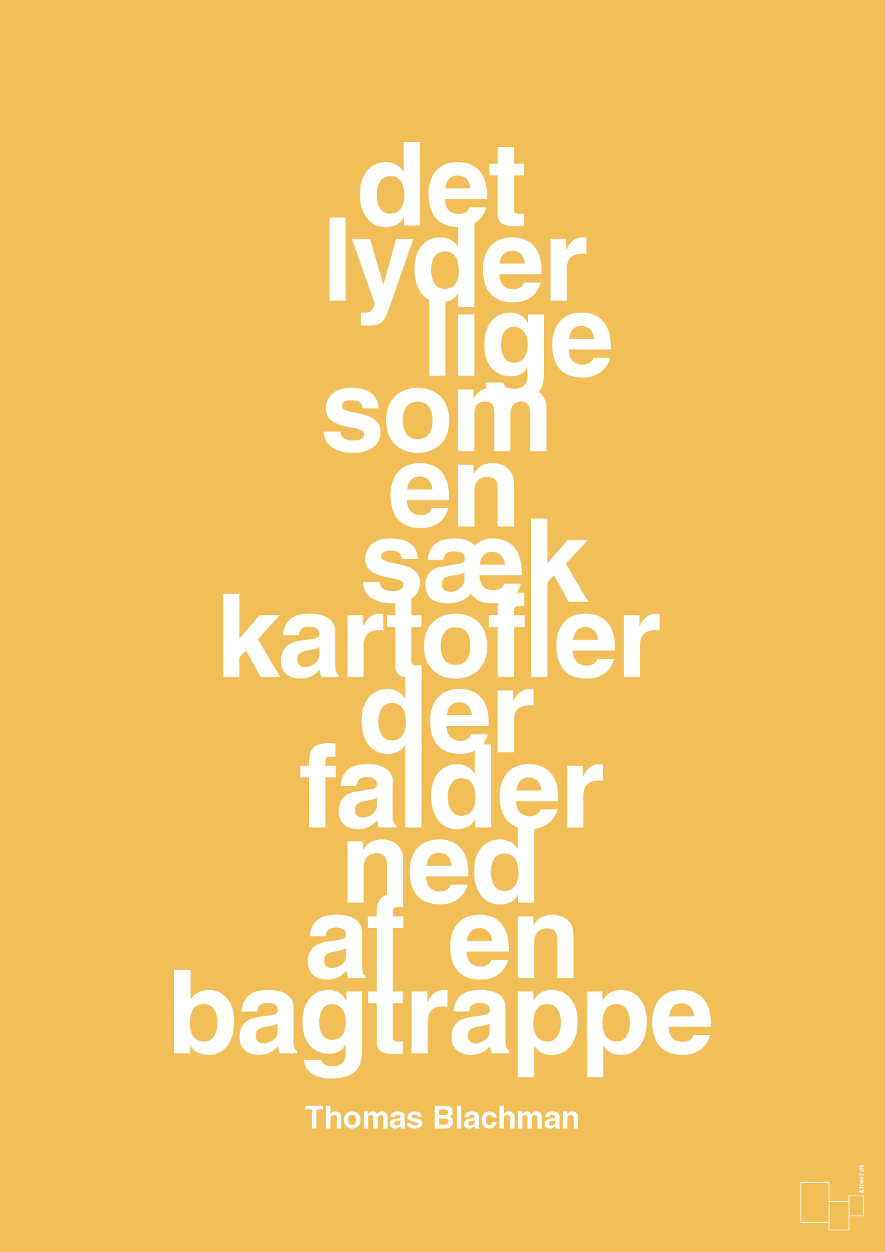plakat: det lyder lige som en sæk kartofler der falder ned af en bagtrappe - honeycomb-Musiker-A1two3