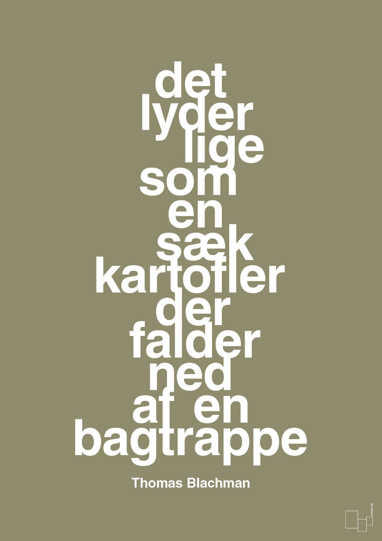 plakat: det lyder lige som en sæk kartofler der falder ned af en bagtrappe - misty forrest-Musiker-A1two3