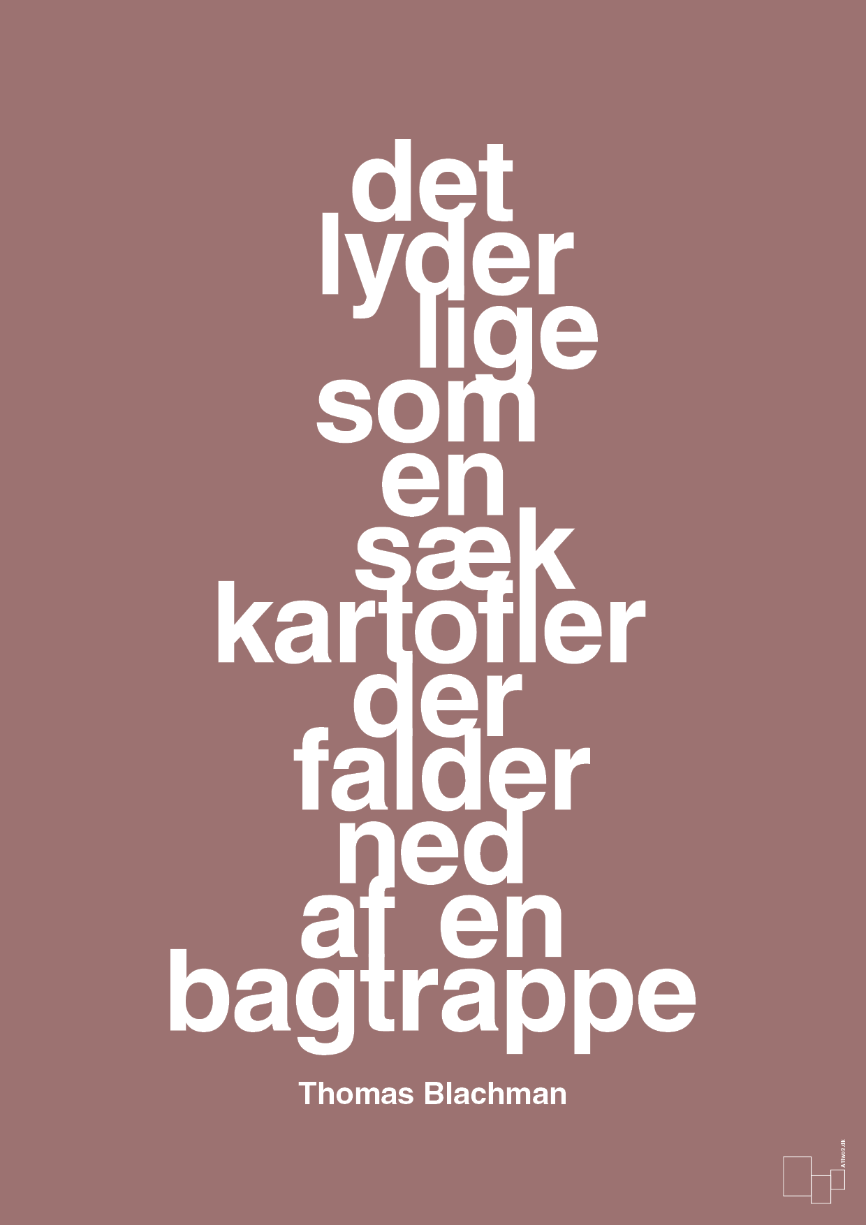 plakat: det lyder lige som en sæk kartofler der falder ned af en bagtrappe - plum-Musiker-A1two3