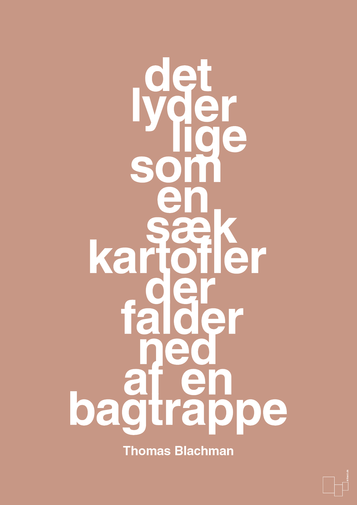plakat: det lyder lige som en sæk kartofler der falder ned af en bagtrappe - powder-Musiker-A1two3