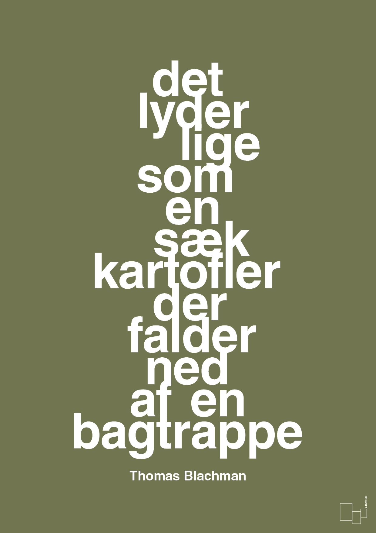 plakat: det lyder lige som en sæk kartofler der falder ned af en bagtrappe - secret meadow-Musiker-A1two3