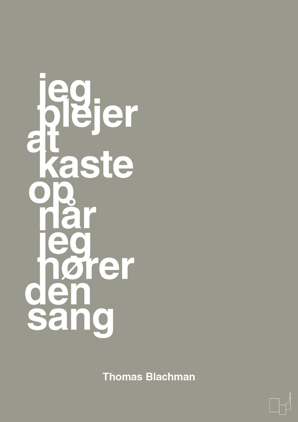 plakat: jeg plejer at kaste op når jeg hører den sang - battleship gray-Musiker-A1two3