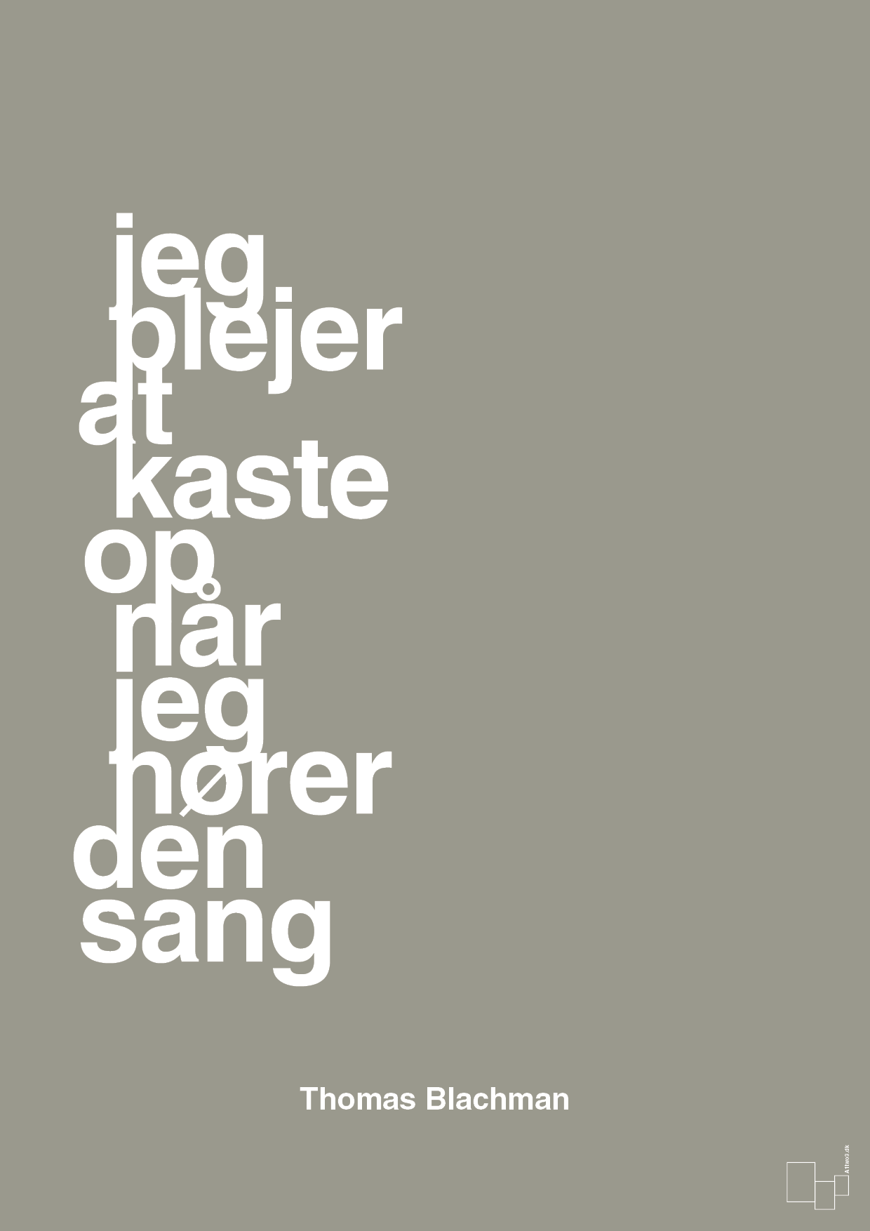 plakat: jeg plejer at kaste op når jeg hører den sang - battleship gray-Musiker-A1two3