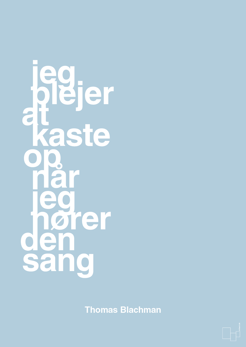 plakat: jeg plejer at kaste op når jeg hører den sang - heavenly blue-Musiker-A1two3