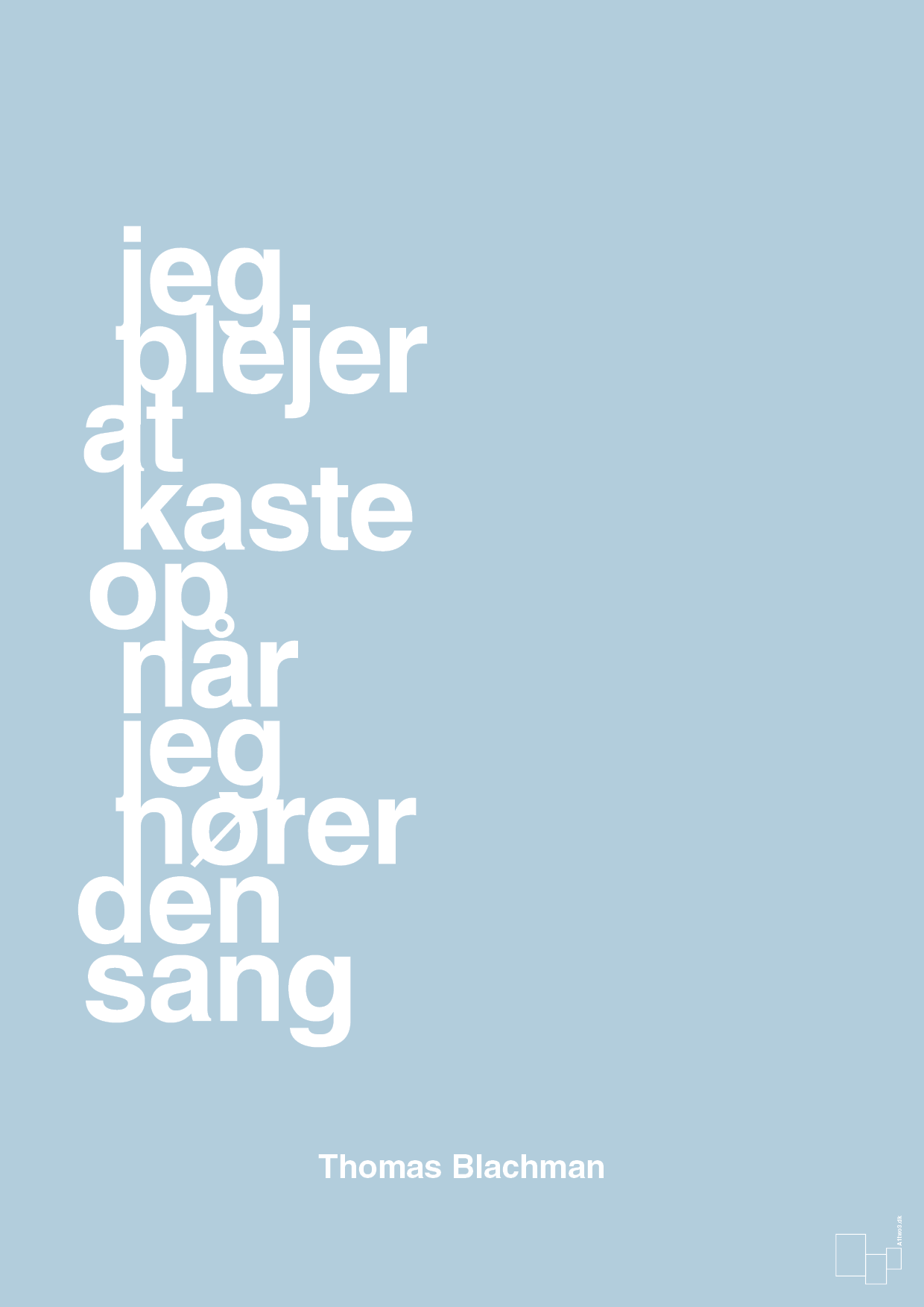 plakat: jeg plejer at kaste op når jeg hører den sang - heavenly blue-Musiker-A1two3
