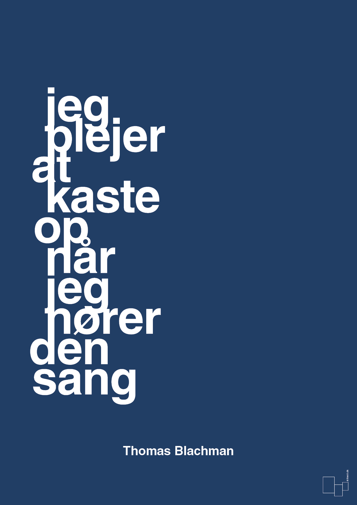 plakat: jeg plejer at kaste op når jeg hører den sang - lapis blue-Musiker-A1two3
