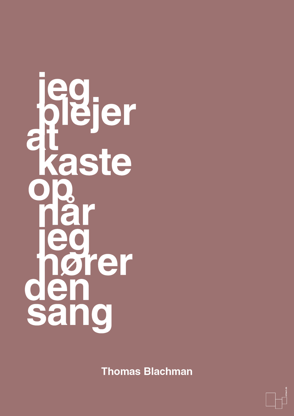 plakat: jeg plejer at kaste op når jeg hører den sang - plum-Musiker-A1two3