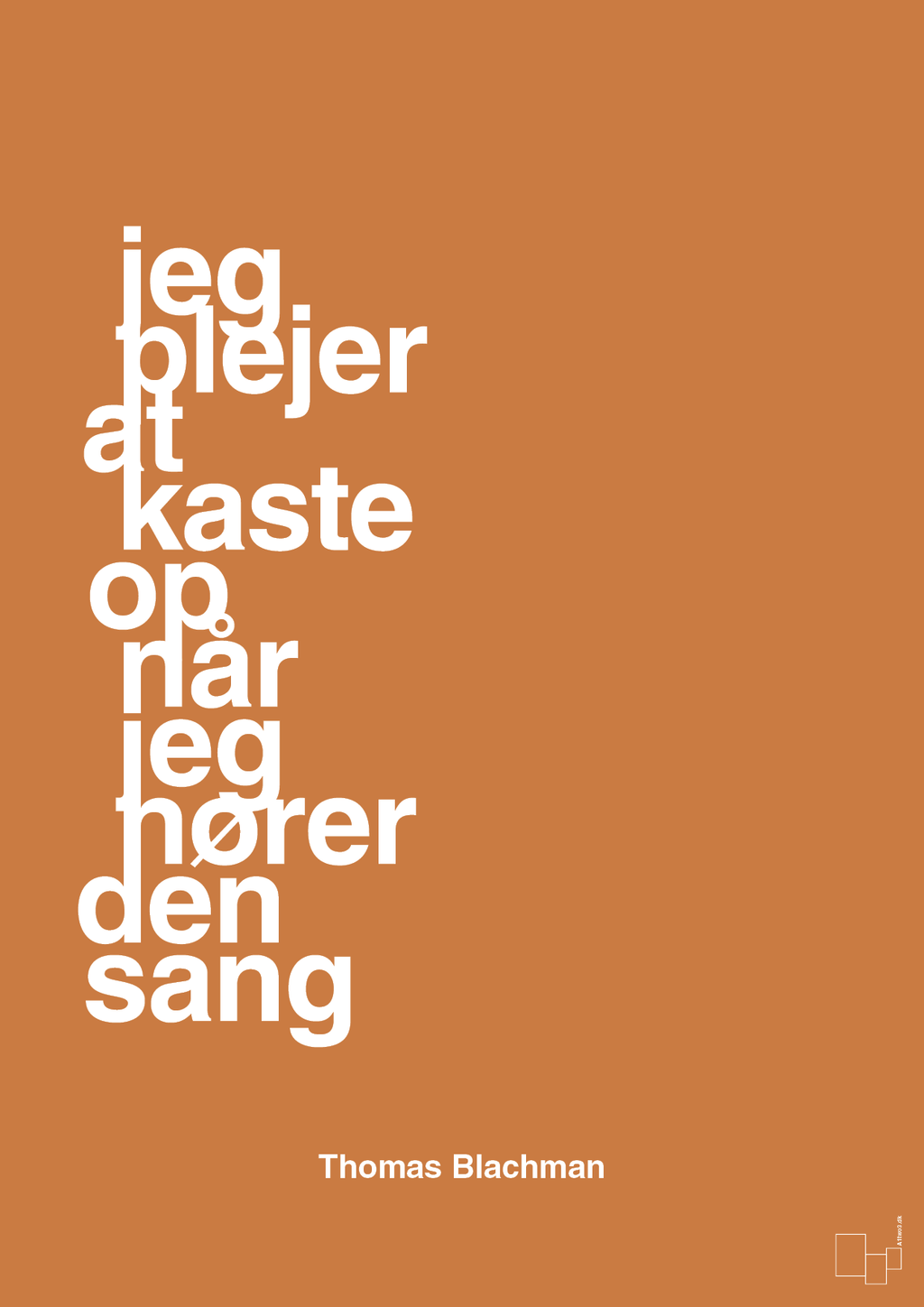 plakat: jeg plejer at kaste op når jeg hører den sang - rumba orange-Musiker-A1two3
