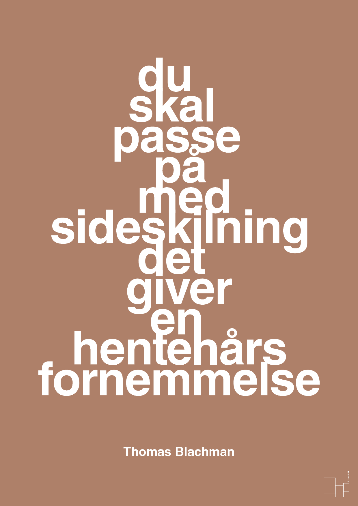plakat: du skal passe på med sideskilning det giver en hentehårs fornemmelse - cider spice-Musiker-A1two3