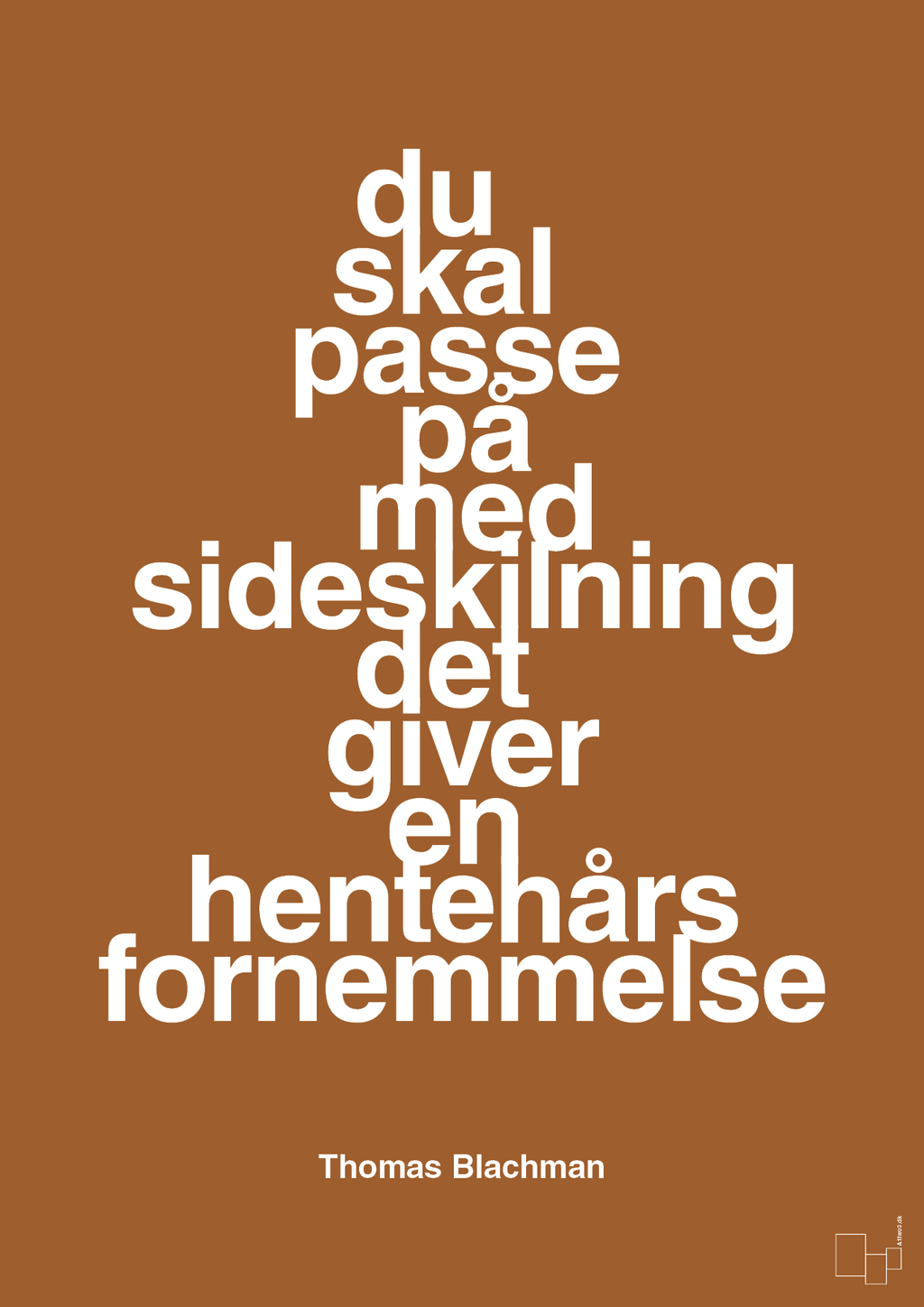 plakat: du skal passe på med sideskilning det giver en hentehårs fornemmelse - cognac-Musiker-A1two3