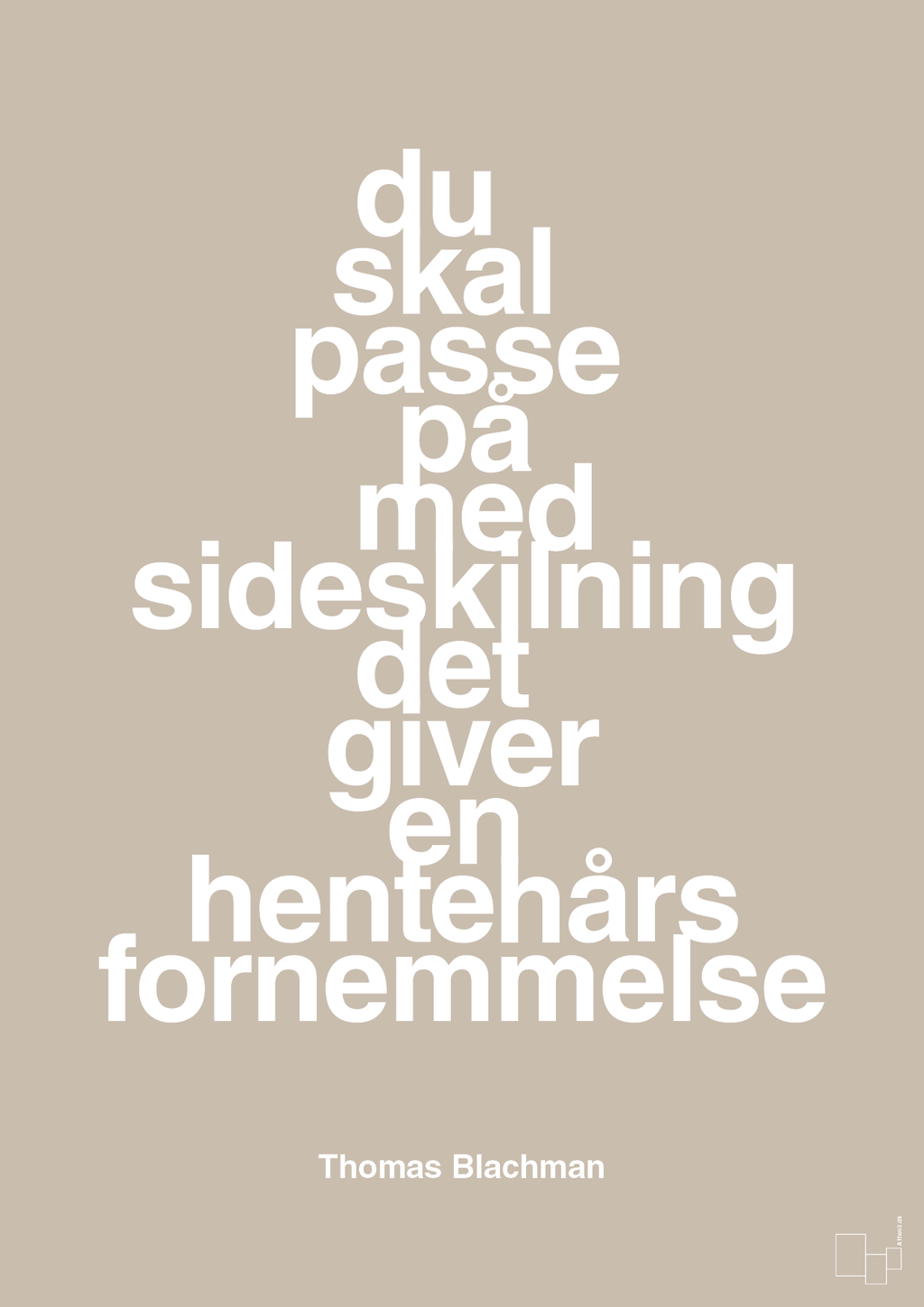 plakat: du skal passe på med sideskilning det giver en hentehårs fornemmelse - creamy mushroom-Musiker-A1two3