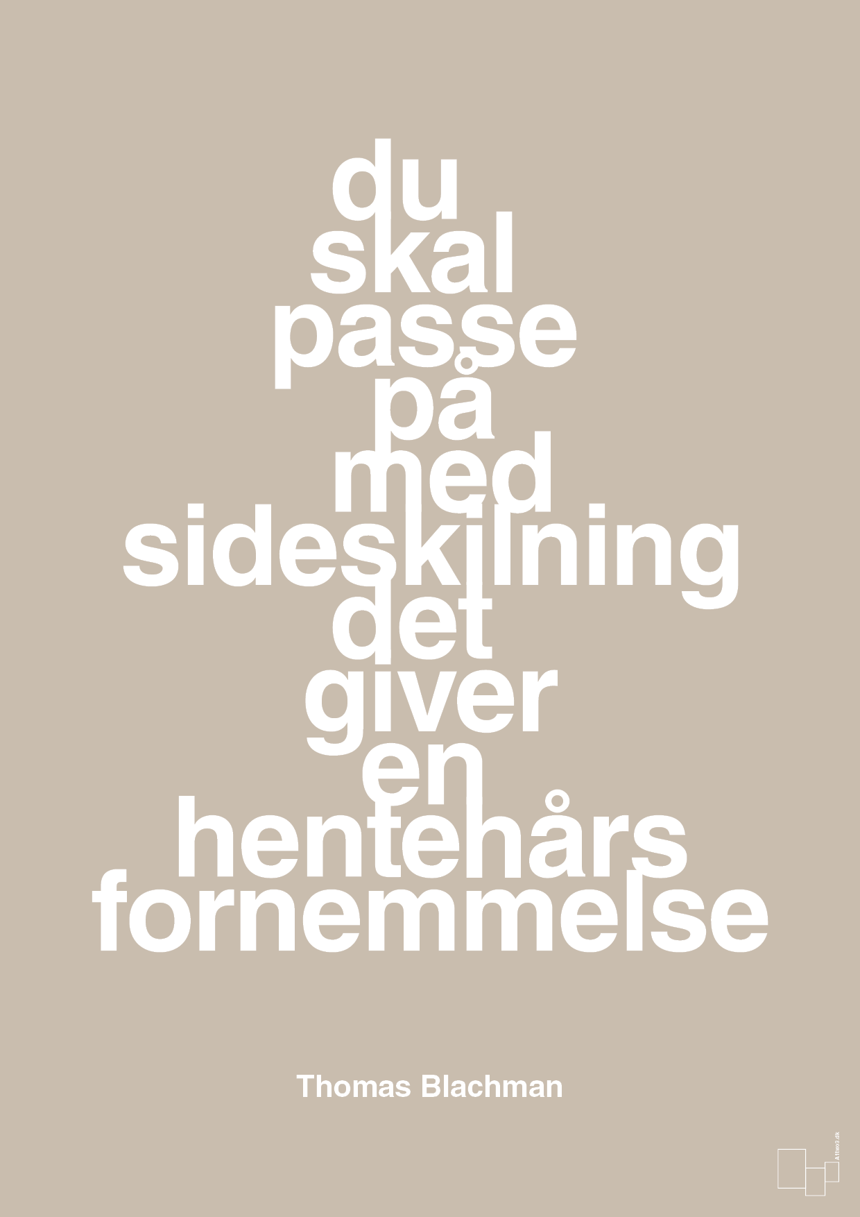 plakat: du skal passe på med sideskilning det giver en hentehårs fornemmelse - creamy mushroom-Musiker-A1two3