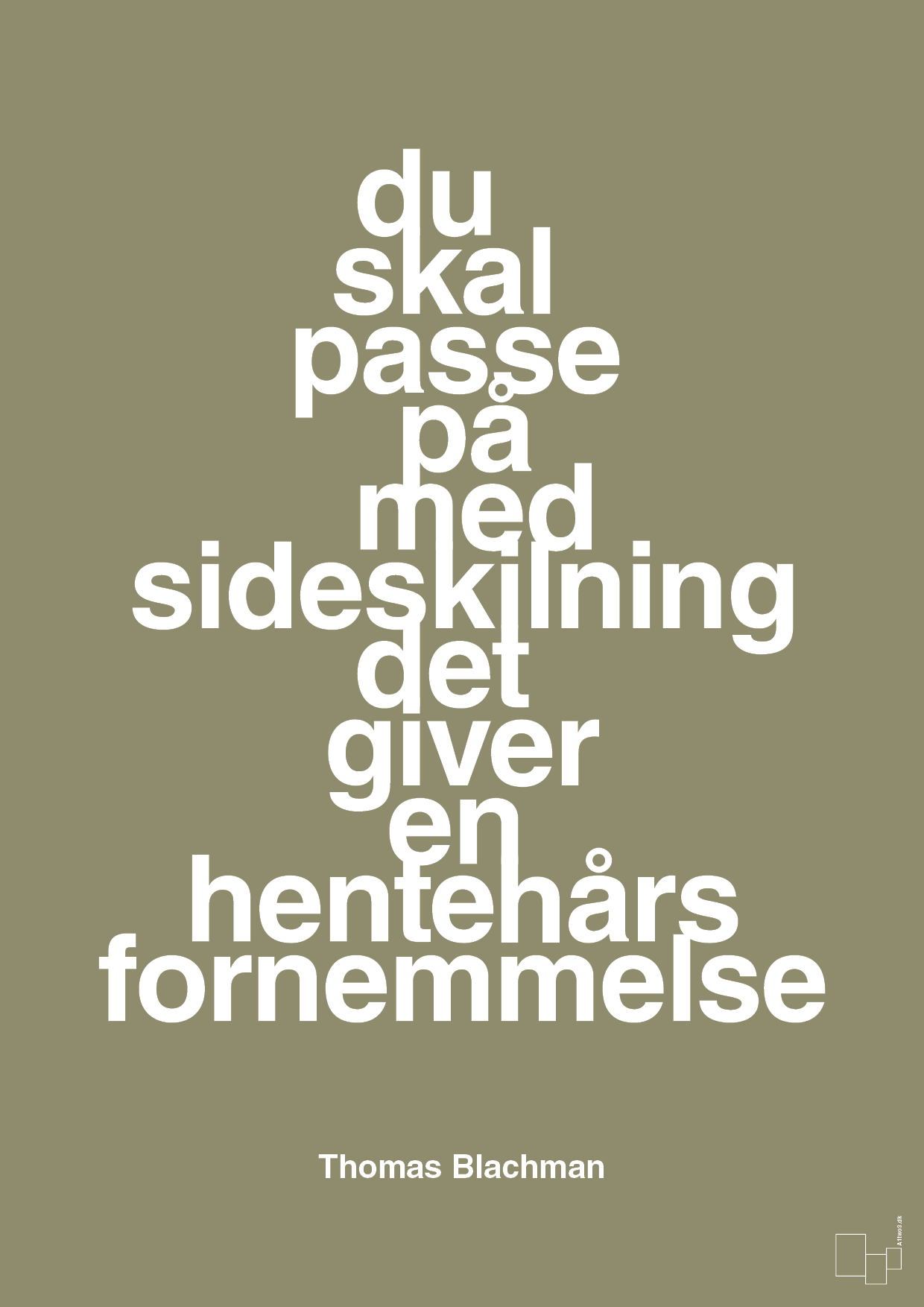 plakat: du skal passe på med sideskilning det giver en hentehårs fornemmelse - misty forrest-Musiker-A1two3