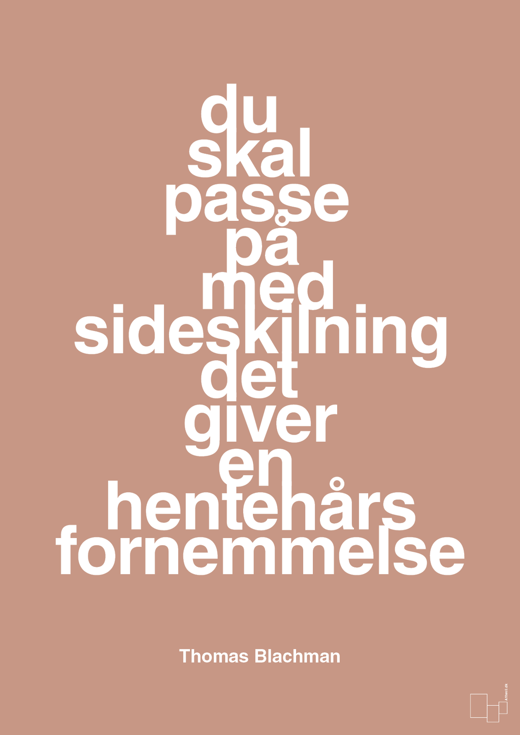 plakat: du skal passe på med sideskilning det giver en hentehårs fornemmelse - powder-Musiker-A1two3