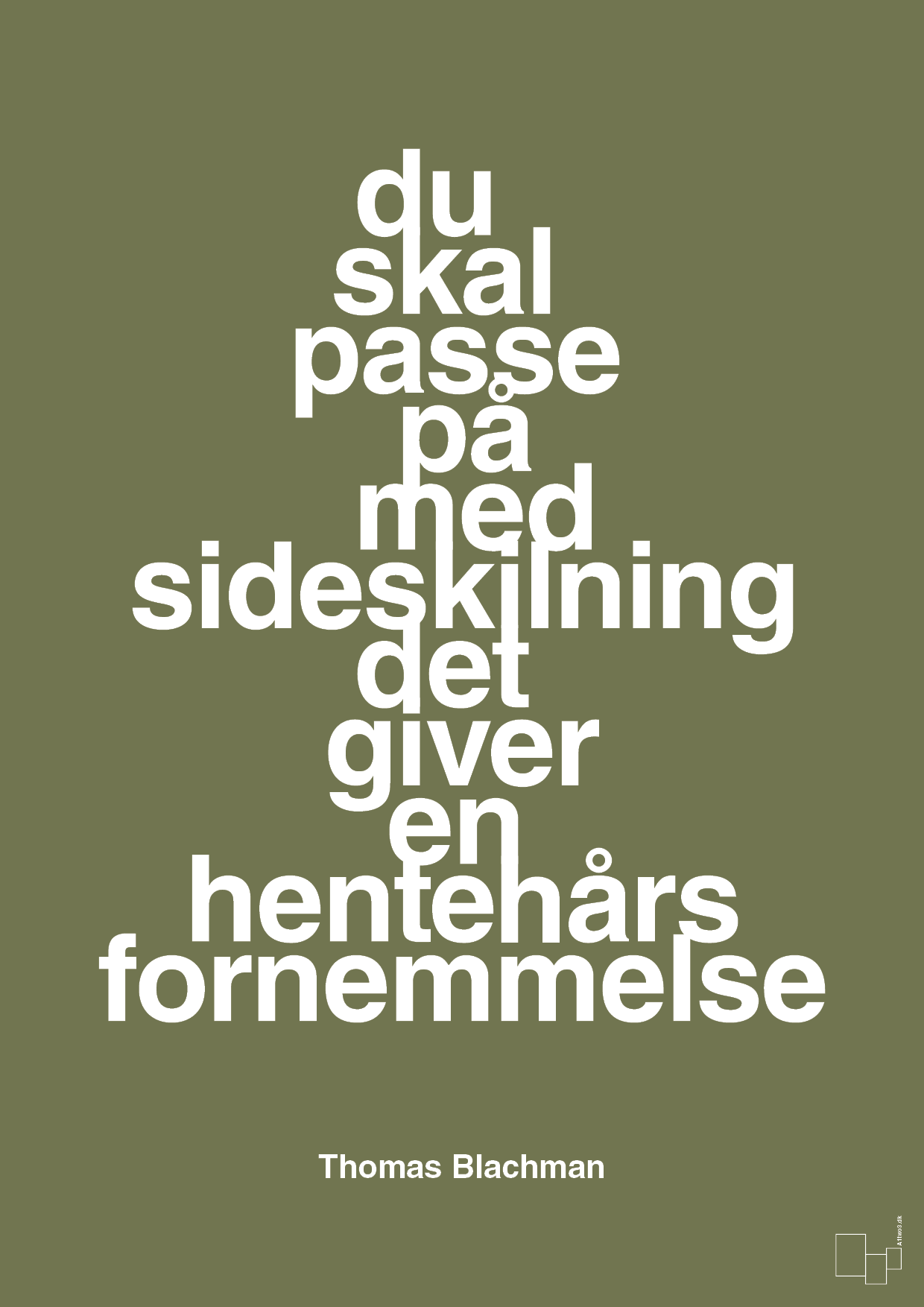 plakat: du skal passe på med sideskilning det giver en hentehårs fornemmelse - secret meadow-Musiker-A1two3