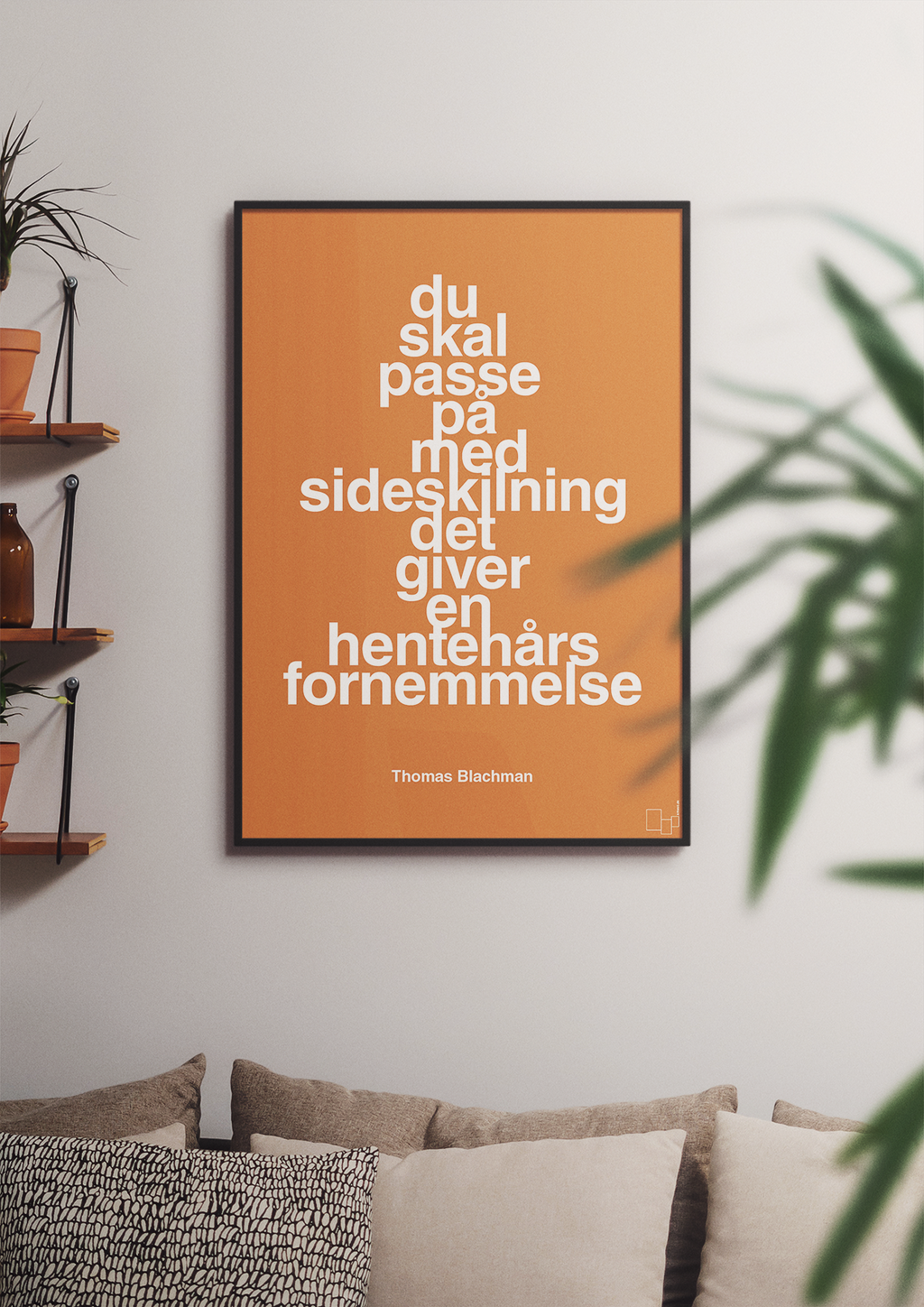 plakat: du skal passe på med sideskilning det giver en hentehårs fornemmelse - heavenly blue-Musiker-A1two3