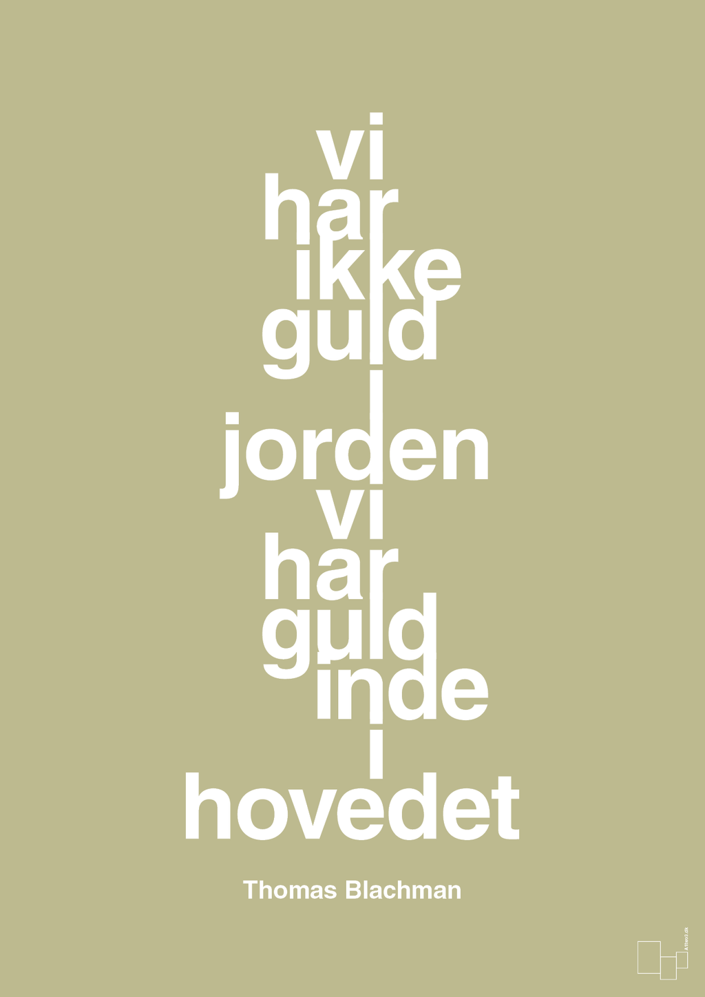 plakat: vi har ikke guld i jorden vi har guld inde i hovedet - back to nature-Musiker-A1two3
