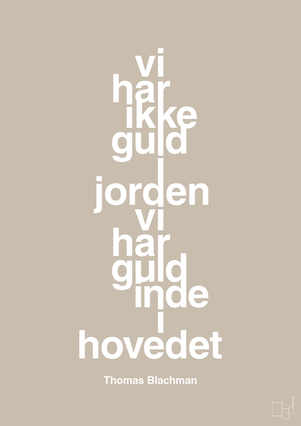plakat: vi har ikke guld i jorden vi har guld inde i hovedet - creamy mushroom-Musiker-A1two3