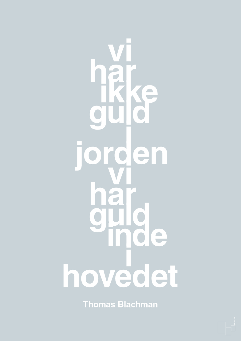plakat: vi har ikke guld i jorden vi har guld inde i hovedet - light drizzle-Musiker-A1two3
