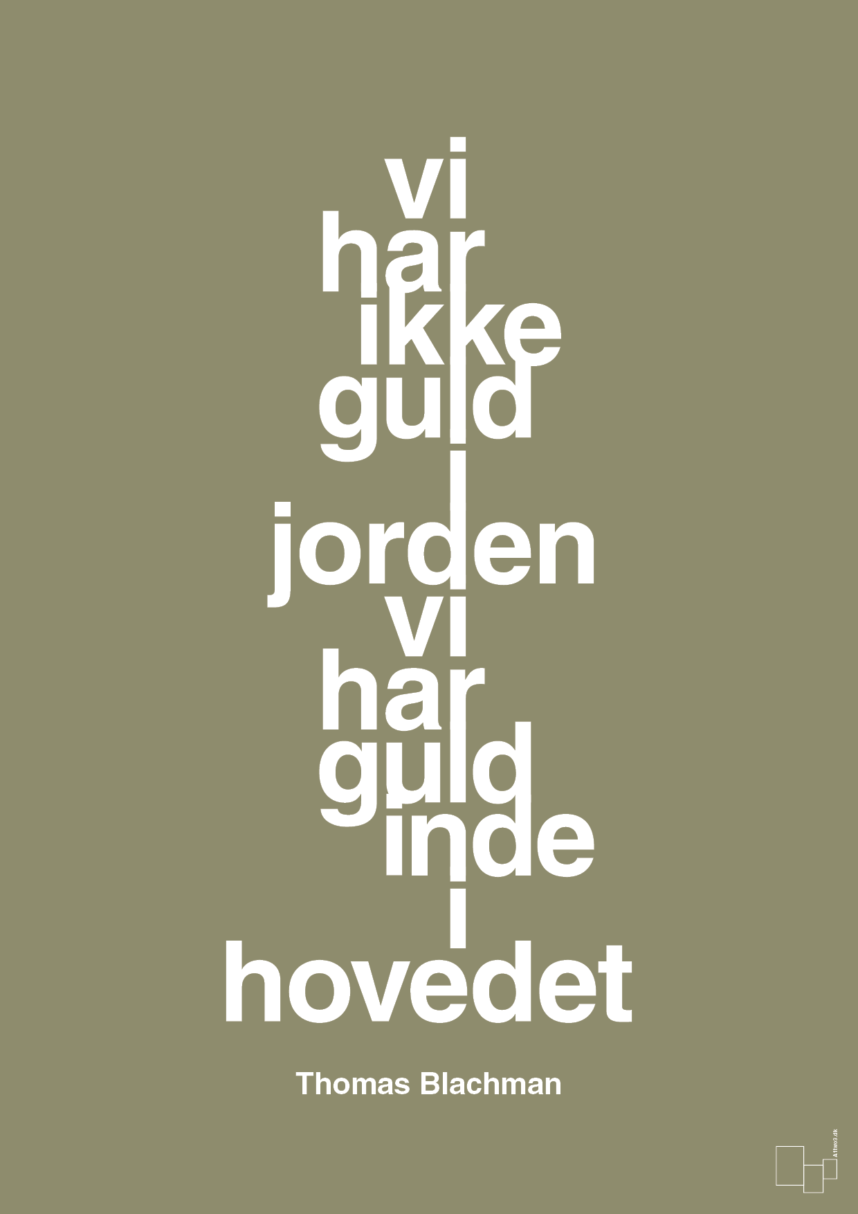 plakat: vi har ikke guld i jorden vi har guld inde i hovedet - misty forrest-Musiker-A1two3